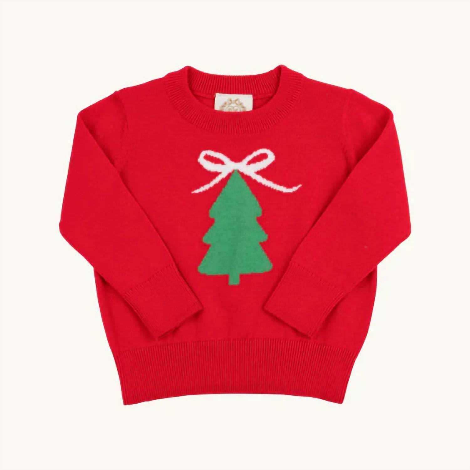 New The Beaufort Bonnet Company Girl's Isabelle Intarsia Sweater In Richmond Red